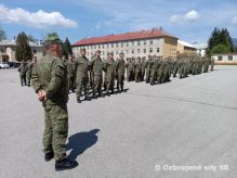 Slvnostn nstup Zkladne vcviku a mobilizanho doplovania pri prleitosti  78. vroia vazstva nad faizmom